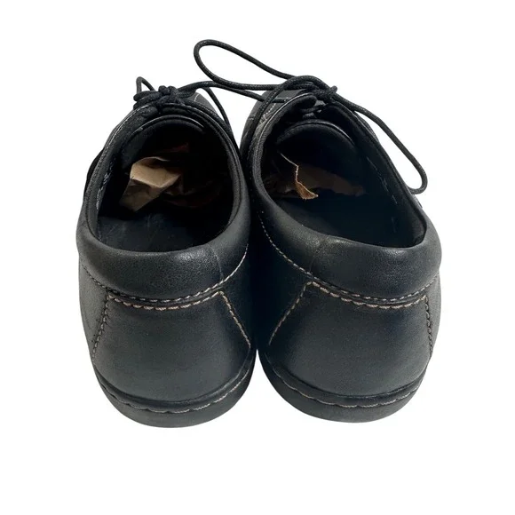 Clarks Collection Black Leather Lace Up Comfort Shoes Women's 9M boho casual - Picture 6 of 8